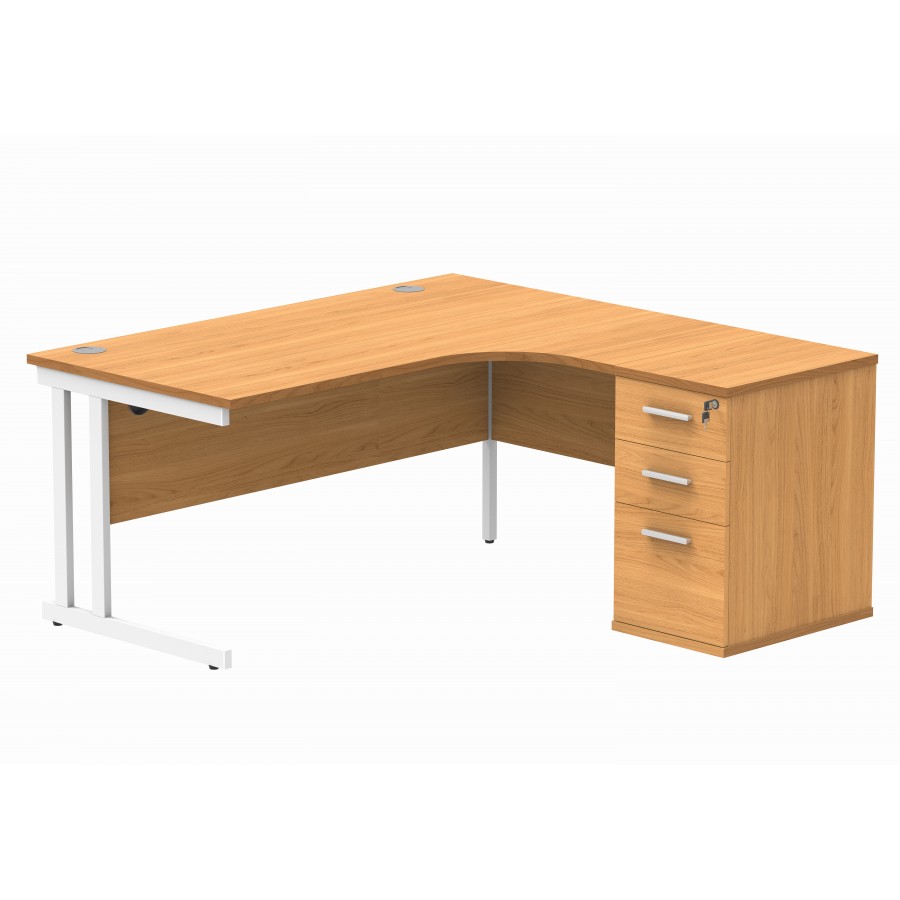 Core Corner Desk With Desk High Pedestal